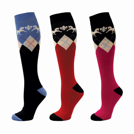 Equine Couture Ladies Hadley Knee Hi Socks - 3 Pack